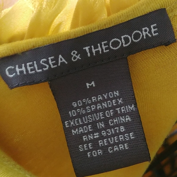 "CHELSEA & THEODORE" YELLOW SUMMER DRESS, SIZE M - Picture 9 of 9